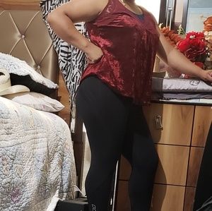 TAYLOR &SAGE TANK TOP VELVET  RED GRANBERRY XL